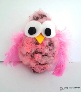 pine cone owl pink